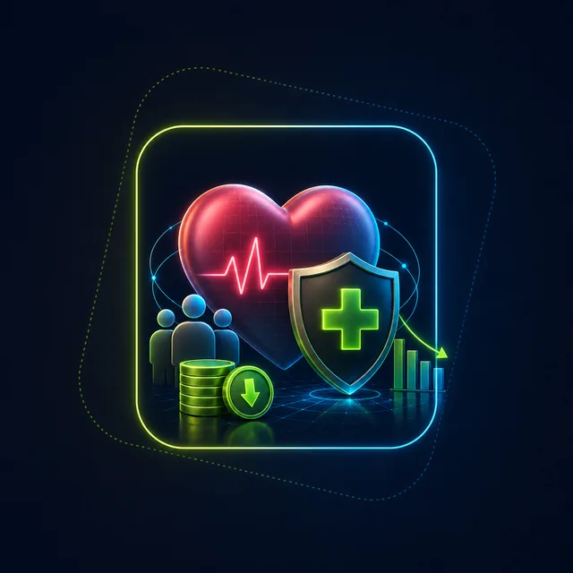 Group health and benefits with heart and medical shield