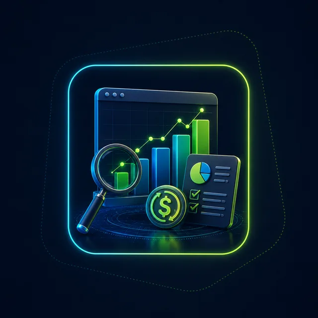Business technology dashboard with analytics and optimization